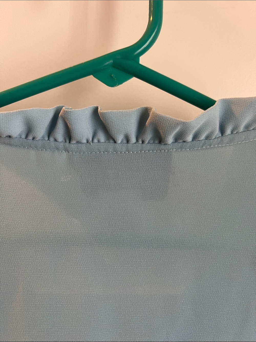 Pendleton Light Blue Ruffle Front Blouse - Picture 4 of 7